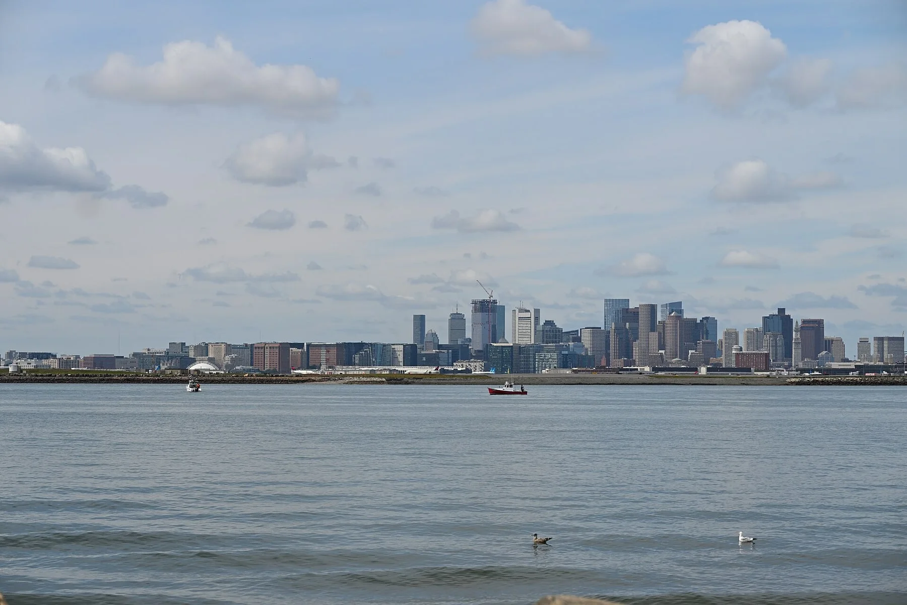 Boston skyline viewed across the harbor from Winthrop