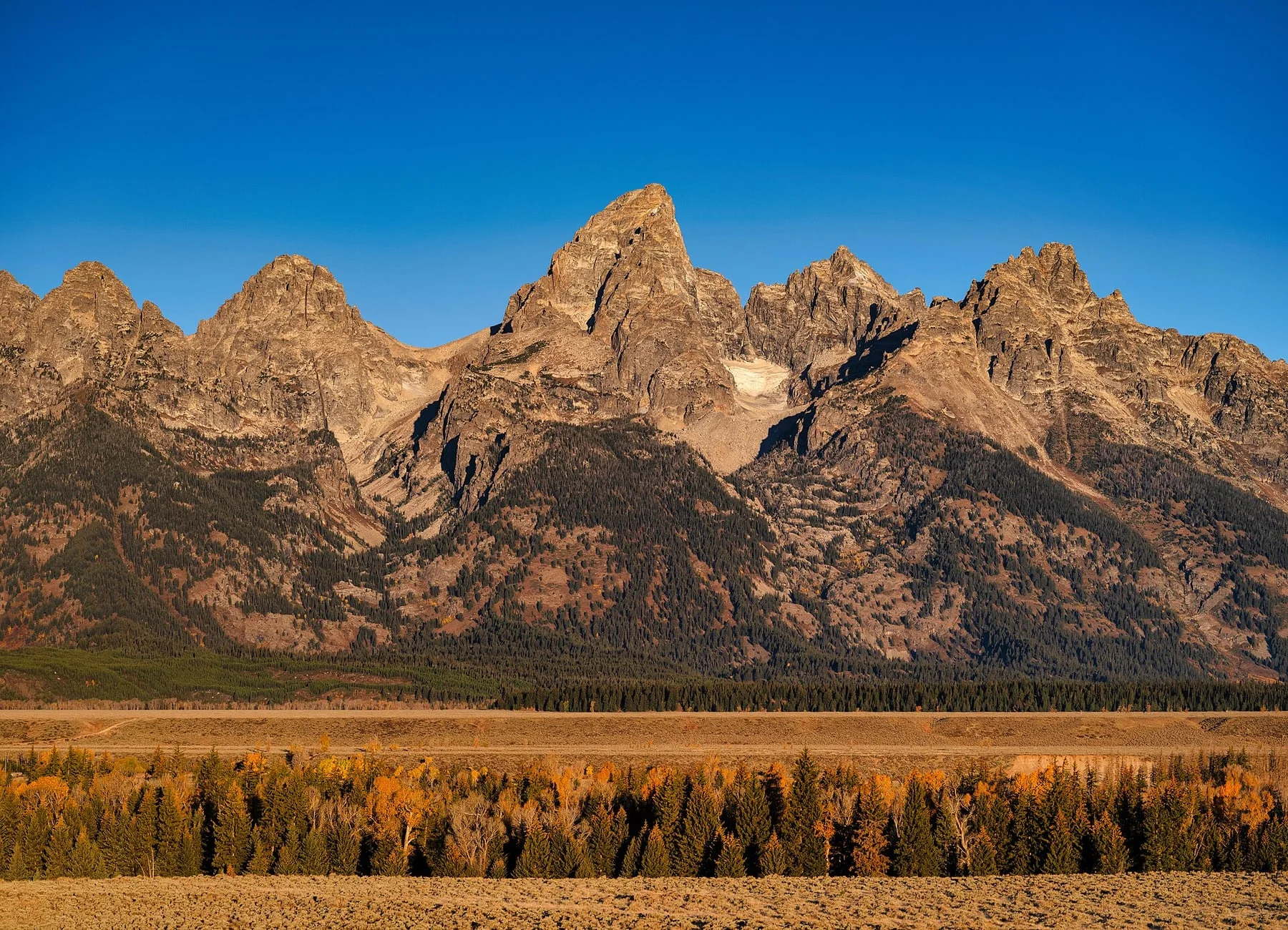 The Teton Range near Moose, Wyoming, in the Jackson Hole region