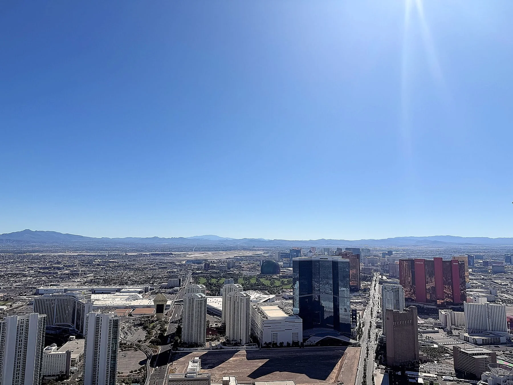 The Las Vegas Strip viewed from The STRAT observation deck