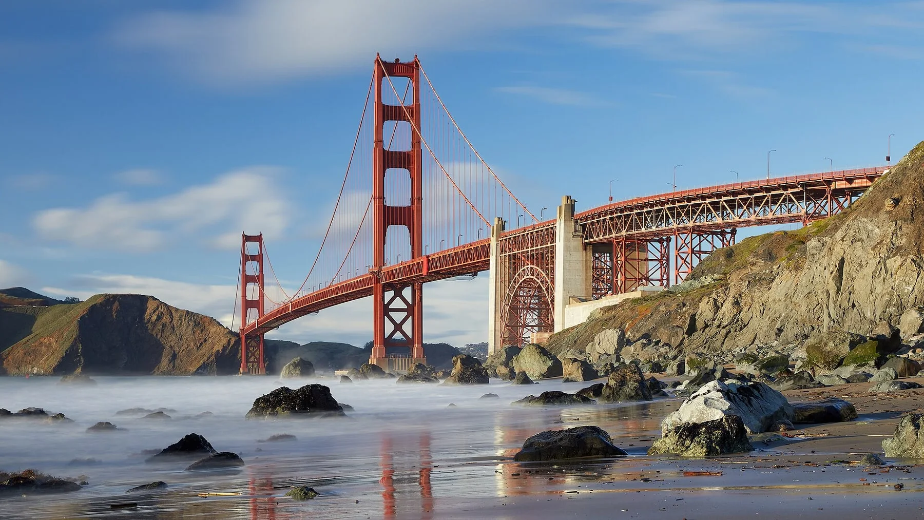 The Golden Gate Bridge from Marshall’s Beach, San Francisco