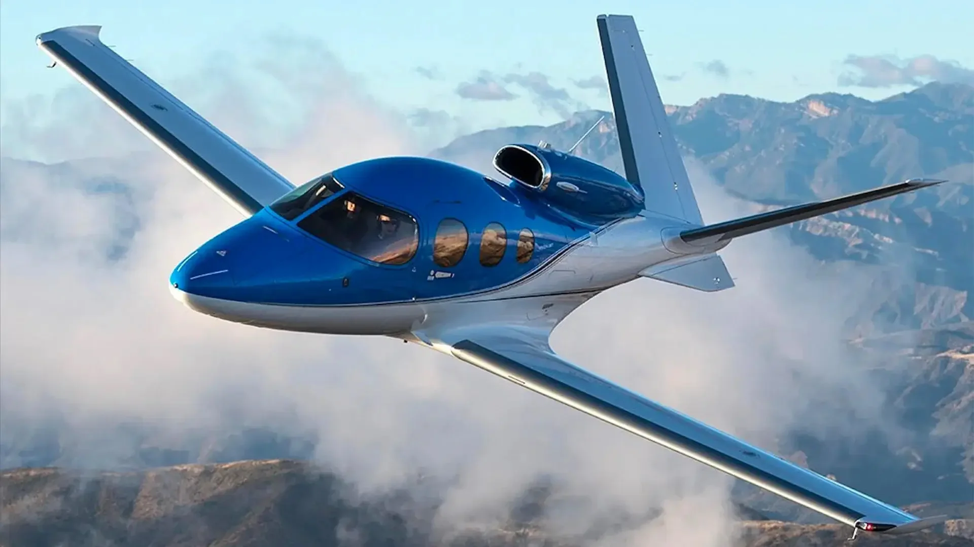 Außenansicht eines Privatflugzeugs zur Veranschaulichung