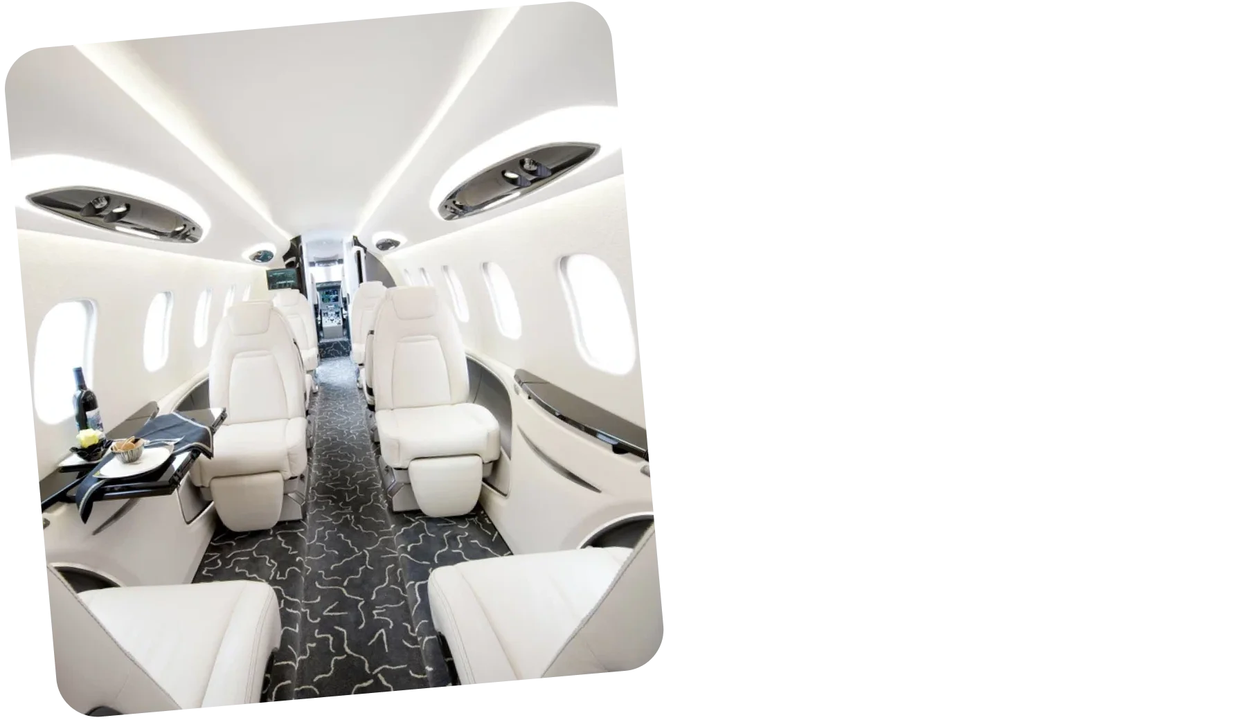 Illustration einer privaten Flugreise