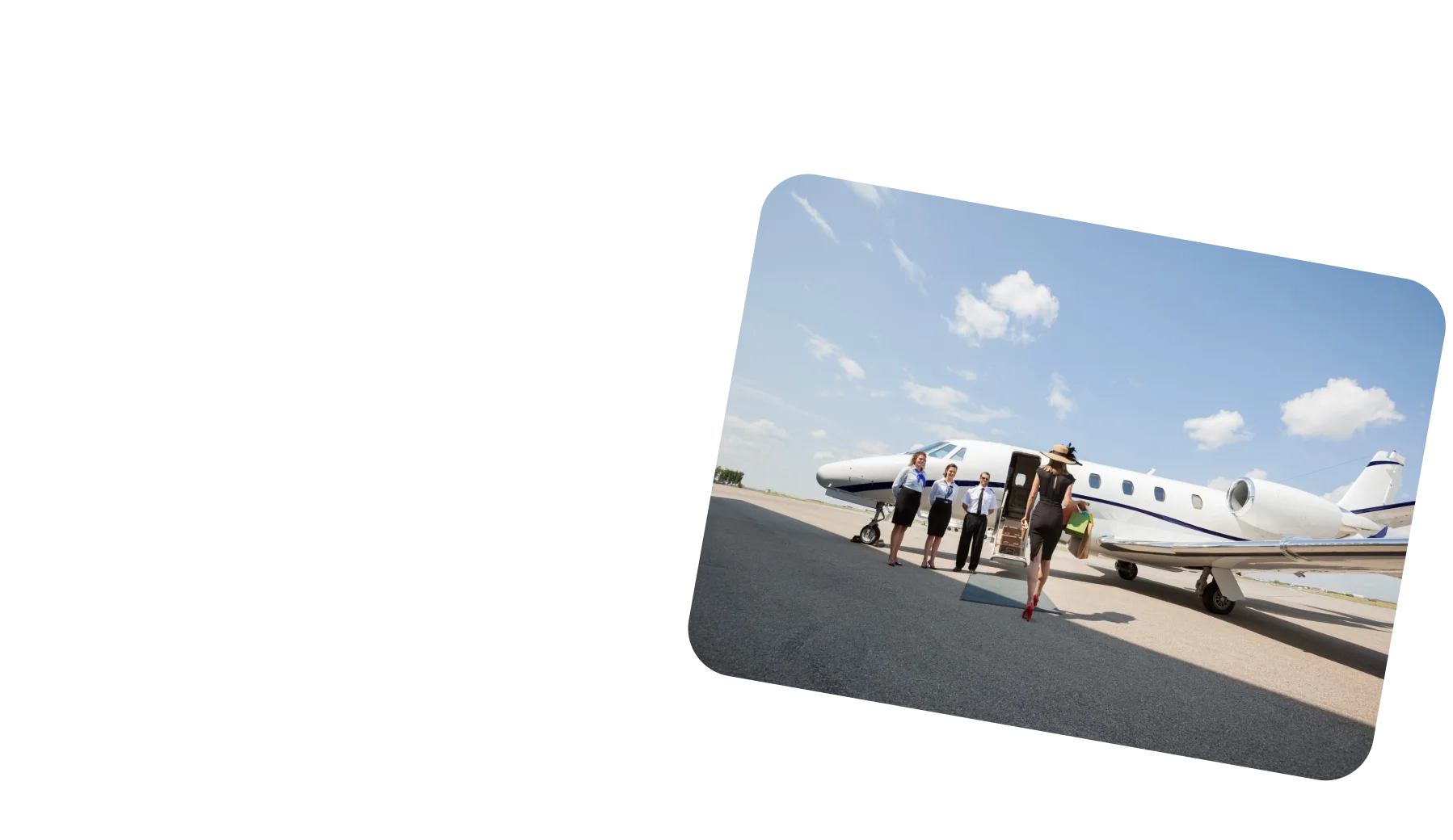 Illustration einer privaten Flugreise